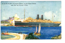 Postcard P & O Screw Steamer Kaisar-I-Hind (2) Launched 1914, British,18.5 Kts picture