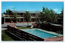 c1960's San Rose Motel Highway No. 2 Kalispell Montana MT Swimming Pool Postcard picture