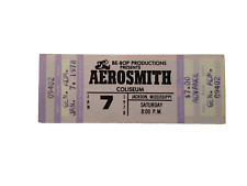 Aerosmith Vintage Unused 1978 Concert Ticket Jackson Miss Coliseum Hard Rock picture