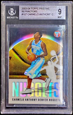 2003-04 TOPPS PRISTINE CARMELO ANTHONY RC REFRACTOR #D 1015/1999 BGS 9 MINT picture