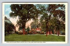 Northampton MA-Massachusetts, Smith College Presidents House, Vintage Postcard picture