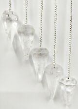 Bulk 5 Pcs Natural Crystal Quartz Gemstone Dowsing Pendulums picture