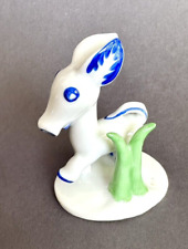 Vtg Metzler Ortloff Walter Bosse Mini Figurine Art Deco White Blue Donkey Horse picture