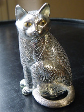 Christofle France Lumiere Collection Figurine Silver Plate Cat 3.5