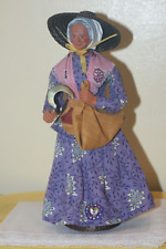 VINTAGE COLLECTIBLE  SANTOS DE PROVENCE CLAY WOMAN  WITH SICKLE  FRANCE picture
