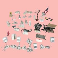Lot of Lemax Christmas Village Accessories Lighted Lampposts Santas + Adapters picture