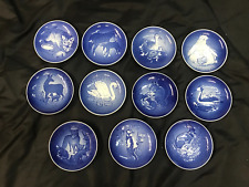Lot Of 11 Bing & Grondahl Mother's Day Collectors Blue Plates 1971-1980 picture