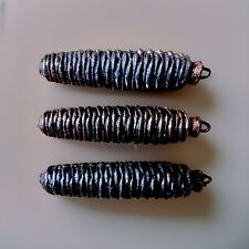 Lot of 3 Vintage Cast Pine Cone Cuckoo Clock Weights 275 G ea, 4 1/2