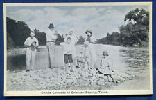 On the Colorado River in Coleman County Texas old postcard picture