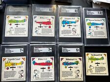 Snoopy 1965 D142 World War 1 Airplane Album Complete Set Stickers High Grades picture
