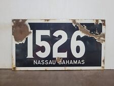 1960s Bahamas NASSAU  PORCELAIN  License Plate Tag picture
