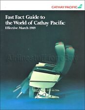 1989 CATHAY PACIFIC Airways B747 L1011 SEATING CONFIGURATION GUIDE airlines picture