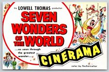 Advertising~Seven Wonders of World Cinerama Ad~Vintage Postcard picture