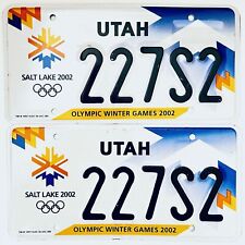 2002 United States Utah Olympic Winter Games Passenger License Plate 227S2 picture