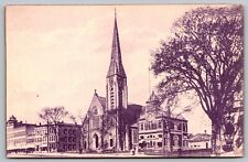 First Congregational Church Northampton Massachusetts Clock Tower VNG Postcard picture