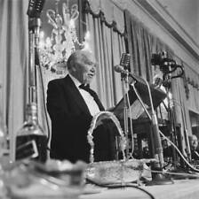 Canadian-British newspaper publisher Max Aitken gives speech 1960s OLD PHOTO picture