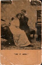 Postcard, Romance Card, Do it now, Man and Woman Cuddle picture