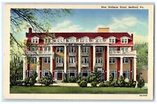 c1940's New Hoffman Hotel Exterior Bedford Pennsylvania PA Unposted Postcard picture