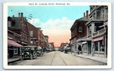 Postcard Main Street looking North, Rockland, Maine 1924 J106 picture