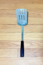 Vtg EKCO Slotted Spatula 13” Black Handle  Chromium Plated blade USA picture