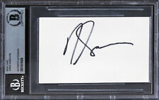 James Gandolfini The Sopranos Authentic Signed 3x5 Index Card BAS Slabbed 1 picture
