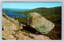 Seal Harbor ME-Maine, Balance Rock, Acadia Natl Park, Antique Vintage Postcard picture