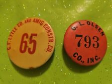 Two construction - Vintage Union pin, Button pinback picture