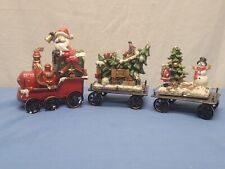 VTG 3 PC RESIN TRAIN SET WITH WORKING WHEELS picture