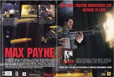 Max Payne PS2 Original 2002 Ad Authentic Rockstar PlayStation Game Promo v2 picture