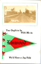 Linwood, Michigan Pennant Postcard (1913) Greetings From.. picture