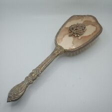 #AF)Antique? VINTAGE UNIQUE WOMENS GOLD TONE VANITY Gilded HAIR BRUSH beautiful  picture