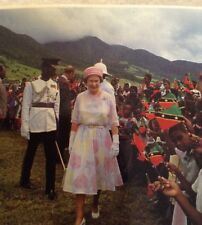 Vintage Majesty Collectors Card The Queen In The Caribbean 1985 picture