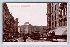 Grand Rapids MI-Michigan, Lower Monroe Street, Hotel, Vintage Postcard picture