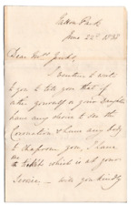 Frederick Monson 5th Baron Signed Letter 1838 / CORONATION OF QUEEN VICTORIA picture