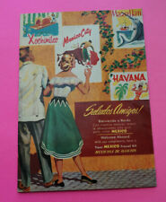Mexican Vintage MEXICANA Airlines Carrier Folder Travel Kit advertising C. 1950s picture