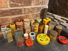 Excellent Lot Of 25 RARE Vintage & Antique Advertising Collectible Tin/container picture