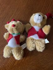 X20  Set of Small Santa & Reindeer Stuffed Holiday Bears picture