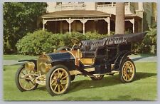 Transportation~Black 1909 Premier Larry Hopkins Pontiac~Vintage Postcard picture