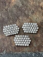 Three Vintage rhinestone Hexagon Shaped Buttons picture