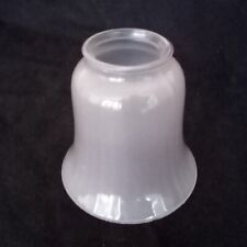 2 1/4 (2.25) Inch Vintage Etched Purple Tinted Bell Shaped Glass Light  Shade picture