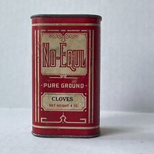 Vintage No-Equl Pure Ground Cloves Spice tin picture