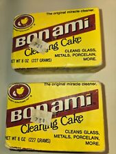 2 BON AMI CLEANING CAKES Large 8oz SOAP Bars MINT Vintage FELDSPAR OLD STOCK 70s picture