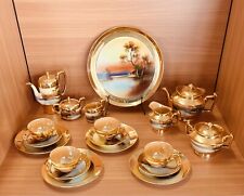 Complete Gold Rim Noritake Tree In The Meadow Tea/Coffee Set Hand Painted 23 Pcs picture