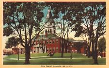 Postcard MD Annapolis Maryland State Capitol Linen Unposted Vintage PC H5472 picture
