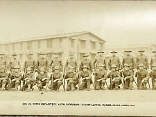 Original WWI PANORAMIC PHOTOGRAPH of CAMP LEWIS WASHINGTON - 75th INFANTRY picture