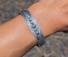 Navajo Bracelet Sterling Raised Rosette Women size 6.5 Native Jewelry NA Signed picture