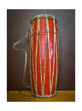Madal Drum Wooden Nepali Folk Instrument Authentic Design Hand Carved Drum fo... picture