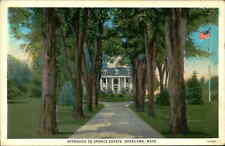 Postcard: APPROACH TO SPENCE ESTATE, ROCKLAND, MASS. 1A3091 picture
