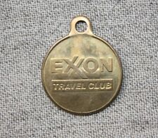 Vintage Exxon Gasoline Travel Club ID Return Tag Keychain Fob Medallion Token picture