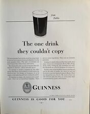 1934 Guinness Beer Print Ad The One Drink They Couldn't Copy picture
